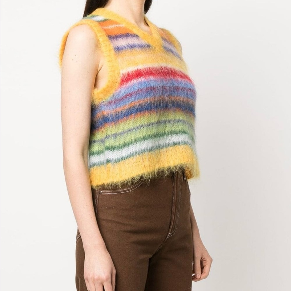 🌈 MARNI mohair rainbow sweater vest